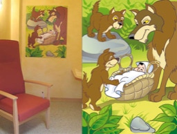 Wandgestaltung Kinderklinik Esslingen, Stillraum