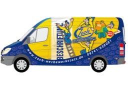 Fahrzeugbeschriftung in Vollverklebung