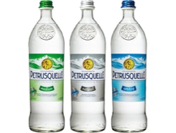 Individualglasflasche Siegsdorfer Petrusquelle, Flaschendesign und Produktgestaltung