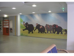 Wandgestaltung Kinderklinik Esslingen