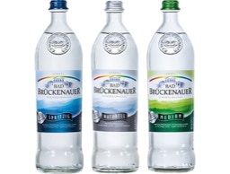 Individualglasflasche Staatl. Bad Brückenauer Mineralbrunnen, Flaschen- und Produktdesign