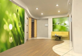 Digitaldruck Gras, Wassertropfen